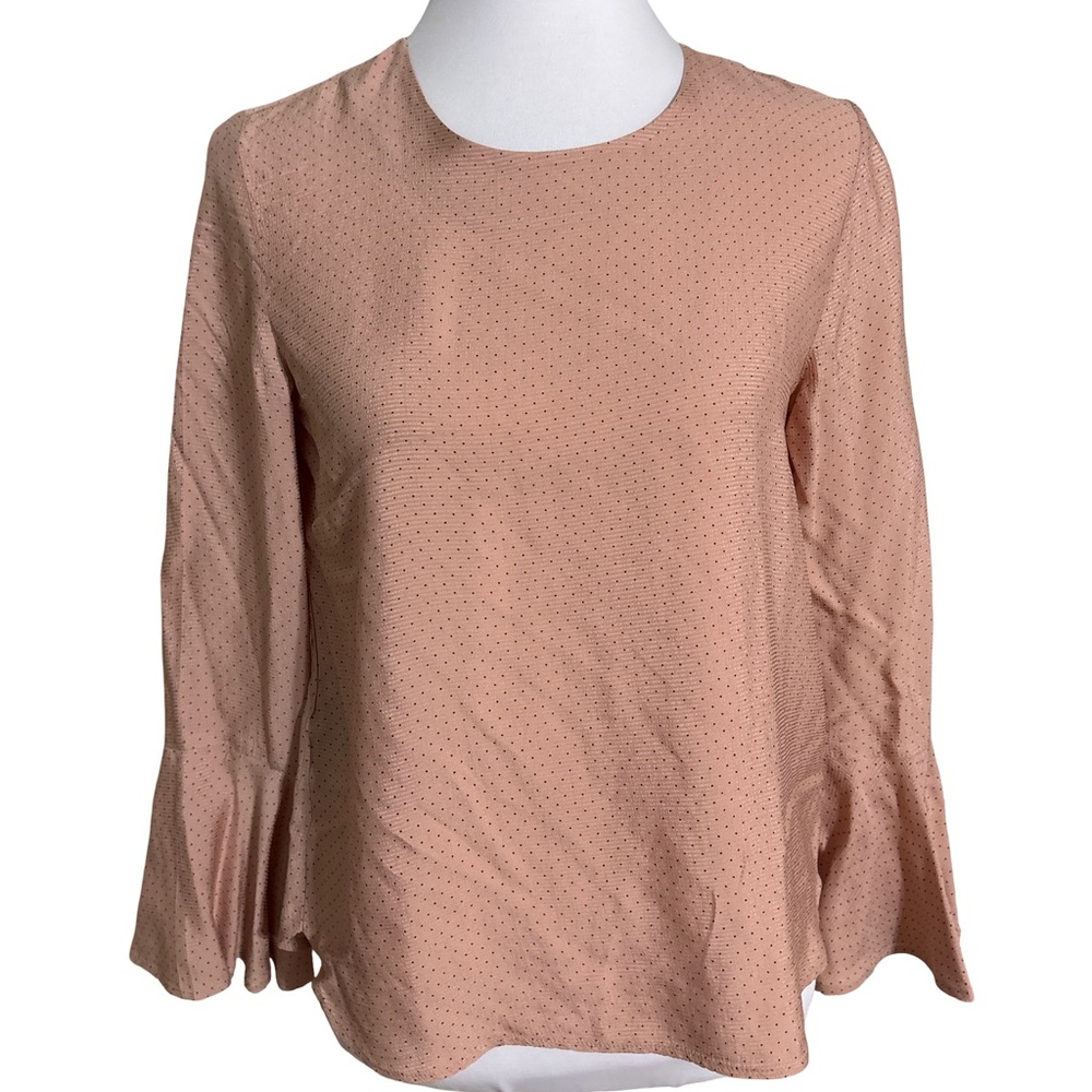 Ann Taylor Blush Dotted Blouse